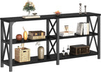LVB Industrial Entryway Table, Farmhouse Rustic Console Tables Behind Couch - Image 8