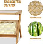 Bamworld Rattan Coffee Table Mid-Century Modern Coffee Table BambooTable - Image 5