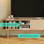 LINSY HOME 58" Fluted TV Stand for TVs up to 65 Inch, Mid Century Modern - Image 7