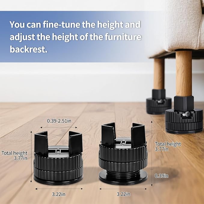 Adjustable Bed Risers Furniture Risers-4 Pack - Image 5