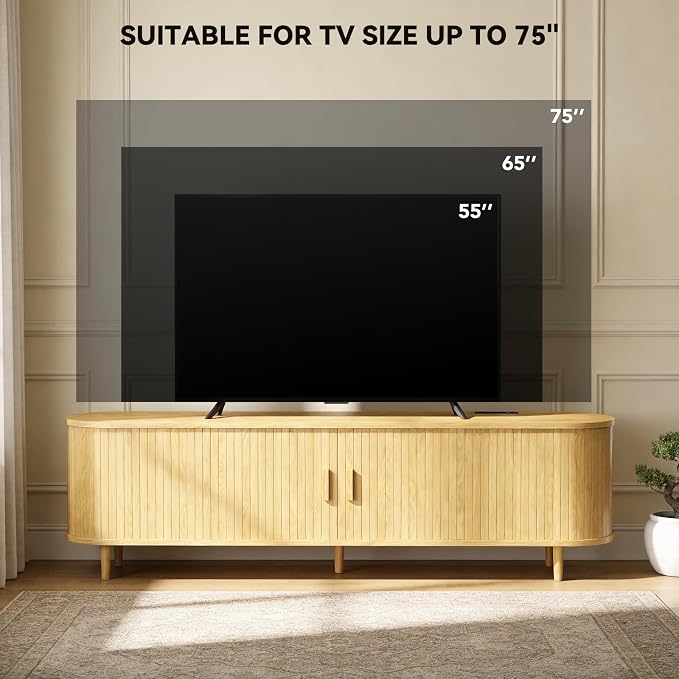 65" Mid Century Modern TV Stand - Image 7