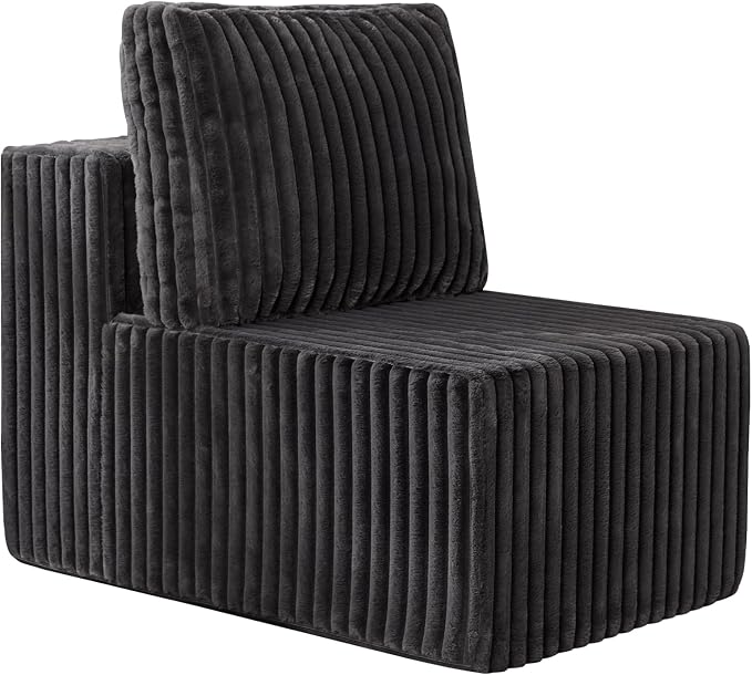 Single Sofa 1 Seat Couch with Deep Seat Memory Foam Cloud Chair with Pillows - Image 8