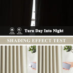 Vision Home Sand Pinch Pleated Full Blackout Curtains Linen Blended Room - Image 4