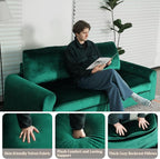 EASE MOOSE 70.6" Velvet Loveseat Sofa, Soft Deep Seat Couches - Image 7