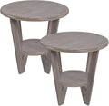 Set of 2 Rustic Farmhouse end Table by COZAYH