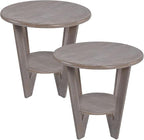 Set of 2 Rustic Farmhouse end Table by COZAYH