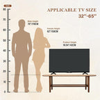 Tiita TV Stand with Storage for TVs up to 65'', Bamboo TV Console Entertainment - Image 6