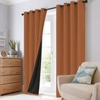 SimpleHome Orange 100% Blackout Curtains Room Darkening Living Room 96 Inch | - Image 8