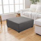 Super Stretch 40x40x15 inch Square Ottoman Cover- Soft Form Fit Ottoman Cover - Image 2