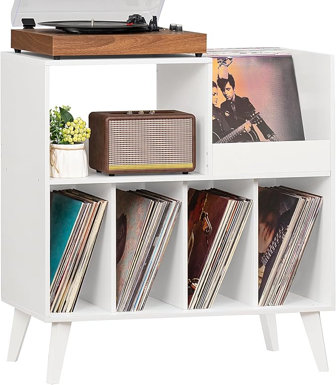 LELELINKY Large Record Player Stand, Turntable Stand - Image 4
