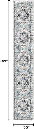 Madane Hallway Runner Rug 2'6''x14' Kitchen Runners Vintage, Entryway and - Image 2