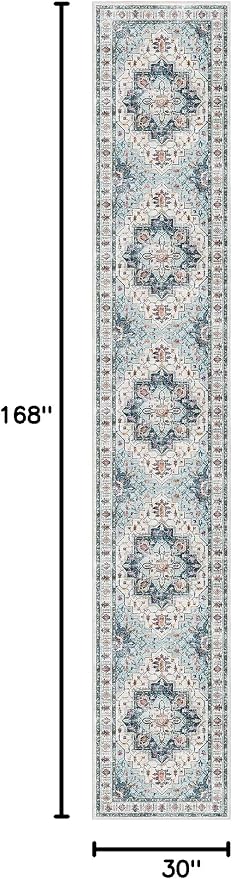 Madane Hallway Runner Rug 2'6''x14' Kitchen Runners Vintage, Entryway and - Image 2