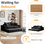 Modular Sectional Loveaeat Cloud Sofa, Boneless Couch - Image 9