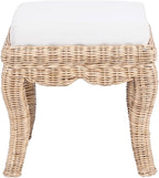JONATHAN Y Rowan 18.5" Natural Woven Rattan Vanity Stool - Image 6
