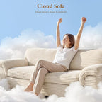 Vesgantti 118" Modular Sectional Couch, Comfy Corduroy Upholstered Cloud Couches - Image 3