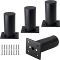 Set of 4 Furniture Legs 3 Inch, Adjustable Aluminum Alloy Cabinet Legs by Kyuionty
