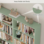 FOTOSOK 6-Tier Open Bookcase and Bookshelf Set of 2, Freestanding Display - Image 6