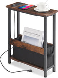 Slim Charging End Table with Storage by BAMGROW