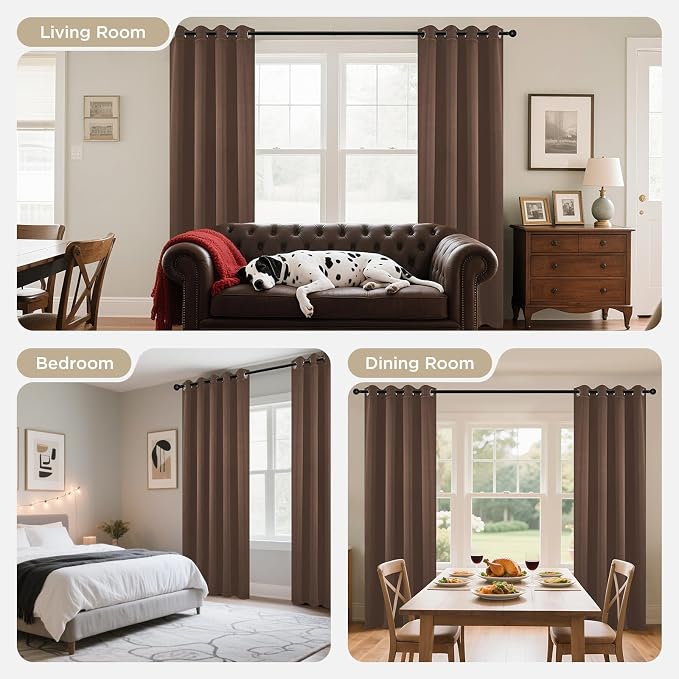 Joydeco Blackout Curtains 45 inch Length 2 Panels Set, Thermal Insulated Long - Image 8