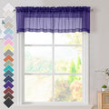 2 Panels Purple Sheer Valance by OVZME