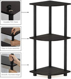 Furinno TURN-N-TUBE Corner Shelf, 3-Tier Corner Bookshelf, Display Storage - Image 4