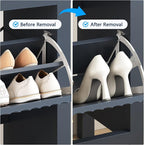 YOMILUVE Shoe Cabinet Storage for Entryway, Fluted Shoe Cabinet - Image 5