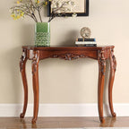 Solid Wood Console Traditional Decorative Furniture Tables, Half Moon Sofa Table by AUQMTAIN