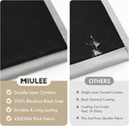 MIULEE Light Grey 100% Blackout Curtains - Image 4