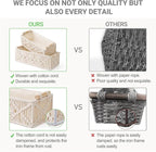 Mkono Macrame Storage Baskets Boho Decor Box Handmade Woven Decorative - Image 5