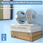 FENTEC Floating Book Shelves for Wall, Wall Mounted Floating Bookshelf - Image 4