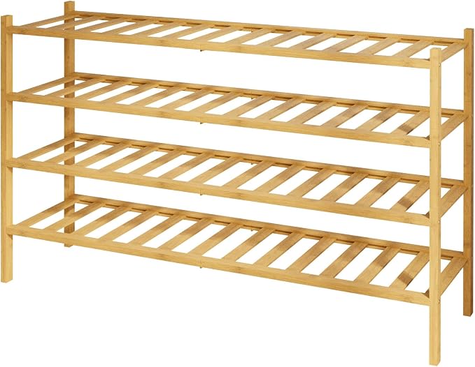 Kitsure Bamboo Wooden Shoe Rack by Kitsure