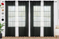 SpaceDresser Black Sheer Curtains 4 Panels Rod Pocket Semi-Sheer Curtain 96 by SpaceDresser