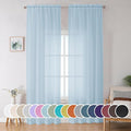 Sheer Curtains 96 inches Long for Bedroom Living Room, Solid Light Filtering by OWENIE