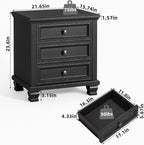 SAVOR LIFE Farmhouse Nightstand Set of 2, Rustic Couch End Table - Image 2