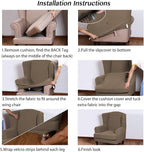 Turquoize Wingback Chair Covers 2 Piece Wing Chair Slipcover Stretch Slipcovers - Image 6