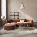 Acanva Luxury Modern Tight Curved Back Velvet Sofa, Minimalist Style Comfy Couch by acanva
