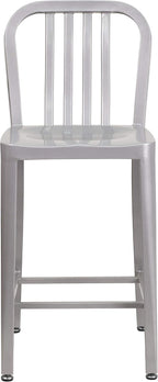 Flash Furniture Gael Commercial Grade 2 Pack 24" High Silver Metal - Image 5