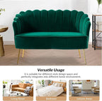 HULALA HOME Velvet Loveseat Sofa - Image 6