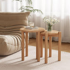 Stackable Stools Set of 4, 100% Solid Wood Stool No Installation Required - Image 4