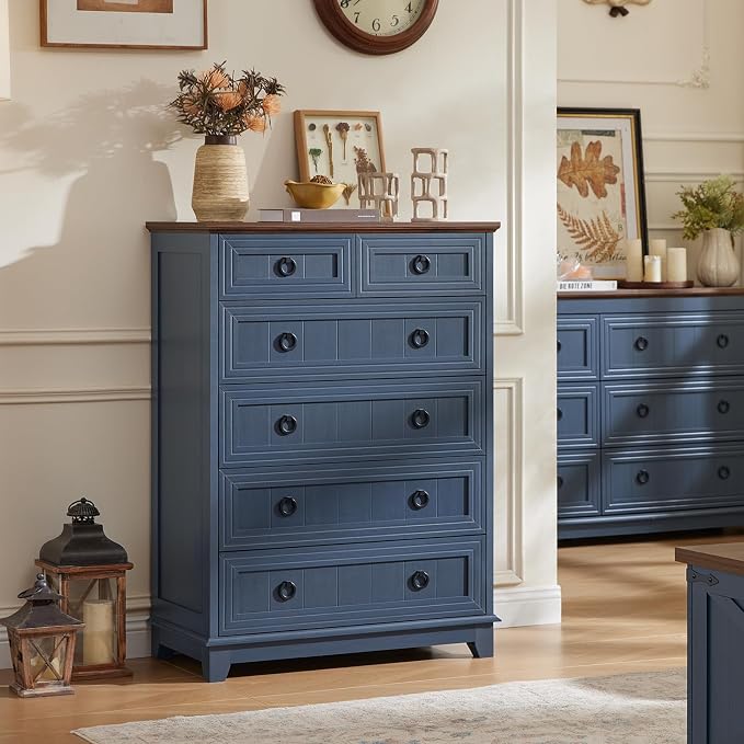 Joaxswe Farmhouse 6 Drawer Dresser - Image 8