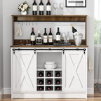 4ever2buy Farmhouse Coffee Bar Cabinet - Image 8
