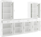 Crosley Furniture Stanton 3-Piece Sideboard Buffet Cabinet and Glass Door - Image 5