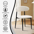 UVV Dining Chairs Set of 2, Metal Kitchen Chairs - Image 8