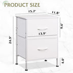 WLIVE White Night Stand, Small Dresser - Image 3