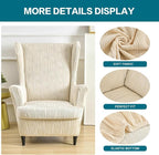 KRFOONN Stretch Wing Chair Slipcovers Printed 2 Piece Wingback Chair Covers - Image 3