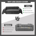 DREAMINGO Modern Chenille Couch Cover Blanket Washable Sofa Covers - Image 5