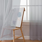 Simplebrand Light Grey Sheer Curtains 72 Inches Long 2 Panels - Image 4