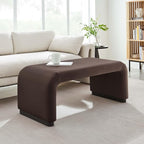 Modway EEI-6735-BLK-CHB Koda Performance Velvet Waterfall Ottoman - Image 2