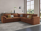 EASE MOOSE White Chenille Sectional Modular Sofa, Oversized L Shape Sectional - Image 4