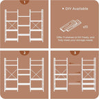 SUPERJARE Triple Bookshelf, Bookcase - Image 9